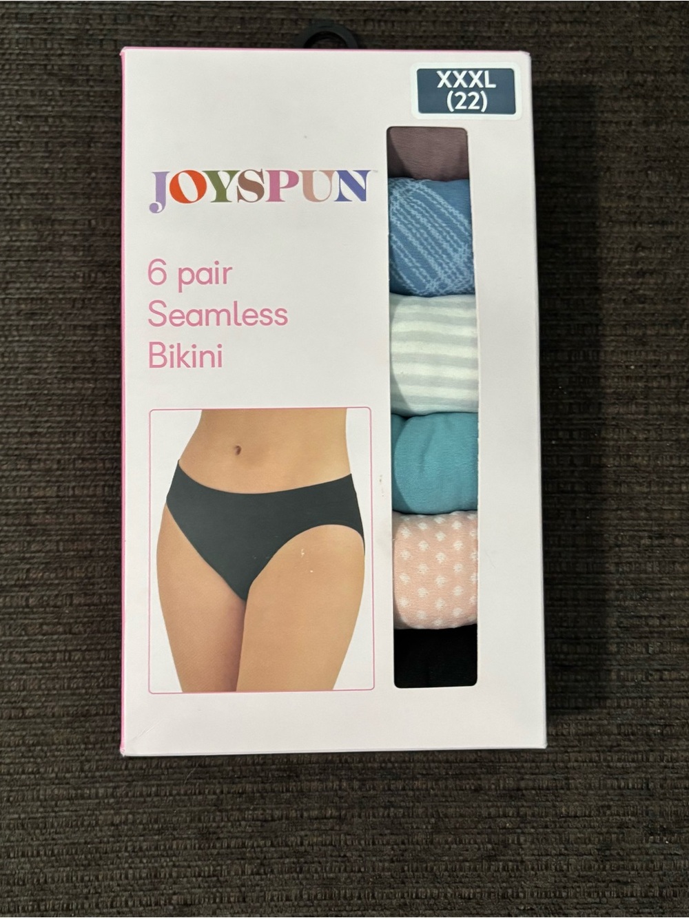 Joyspun Women’s Seamless Bikini underwear- 6 Pack (Assorted Pastel Colors)